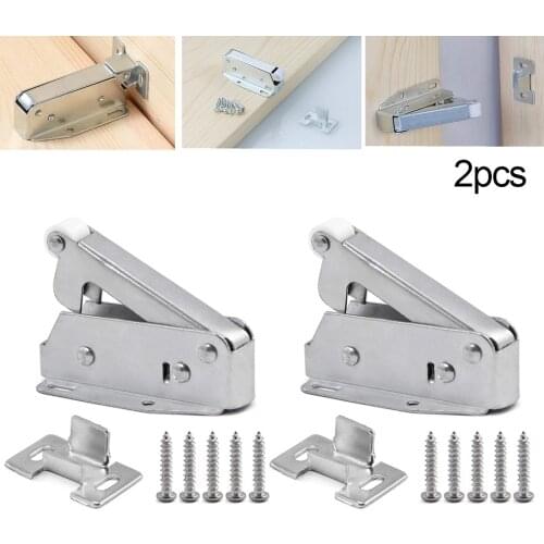 2pc Loft Touch Catch Latch Cupboard Door Hatch Attic Push To Open AutoLatch For Furniture Cupboard Cabinet Door Adjustable Close