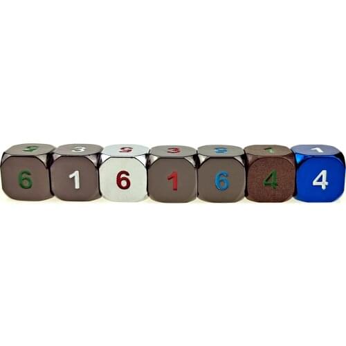 Rollooo 6 Sided Dice Single Metal d6