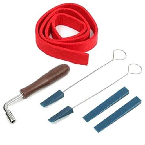 6x Professional Piano Tuning Hammer Wrench Lever Tuner Star Head + Mute Tools