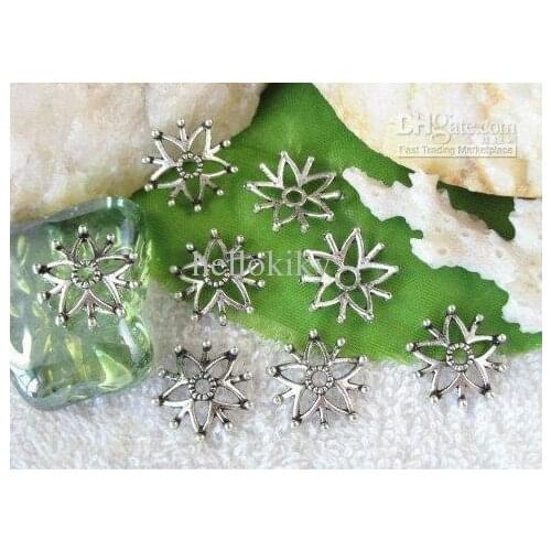 900pcs Tibetan silver crafted star bead caps A10358
