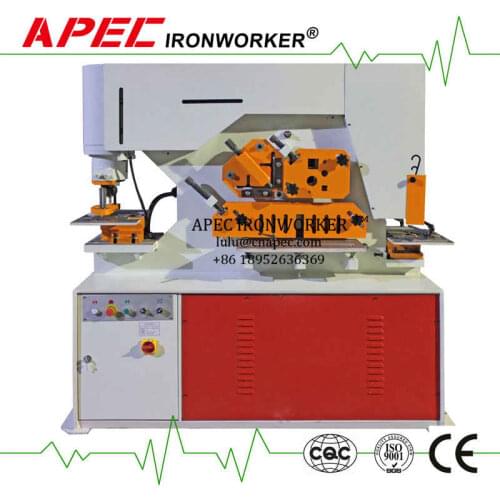 90T Hydraulic Ironworker Machine Combined punch shear notch machine