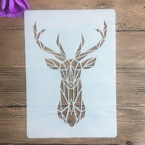 A4 29 * 21cm Bull head Mandala DIY Stencils Wall Painting Scrapbook Coloring Embossing Album Decorative Paper Card Template