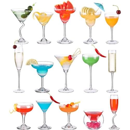 Cocktail Glass Cocktail Iced Crystal Wine Beer Juice Whiskey Boron Martini Wine Cup Bartender Special Drinking Cup Party Wedding