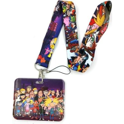 Funny Cartoon Characters Key lanyard Car KeyChain ID Card Pass Gym Mobile Phone Badge Kids Key Ring Holder Jewelry