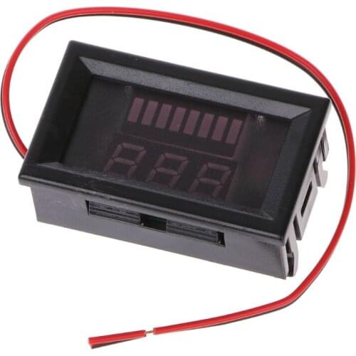 DC 12V-72V Lead-acid Red Digital Battery Capacity Indicator Charge Leve LED Tester Voltmeter Household Tools L13