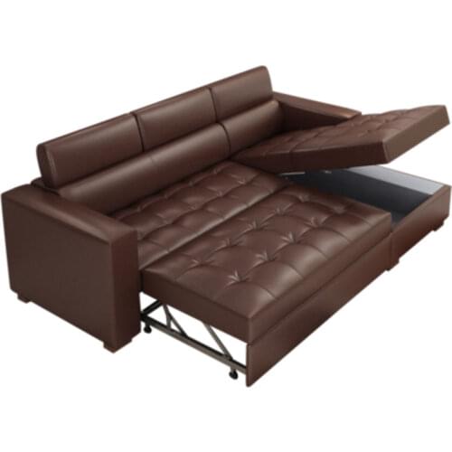Cow real genuine leather sofa bed with storage living room furniture couch/ living room sofa sectional corner modern style