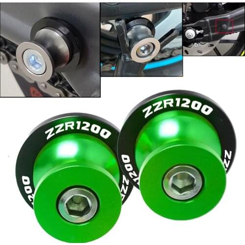For Kawasaki ZZR1200 ZZR 1200 2002 2003 2004 2005 Motorcycle Accessories Swingarm Spools Slider Stand Screws Slider Protector