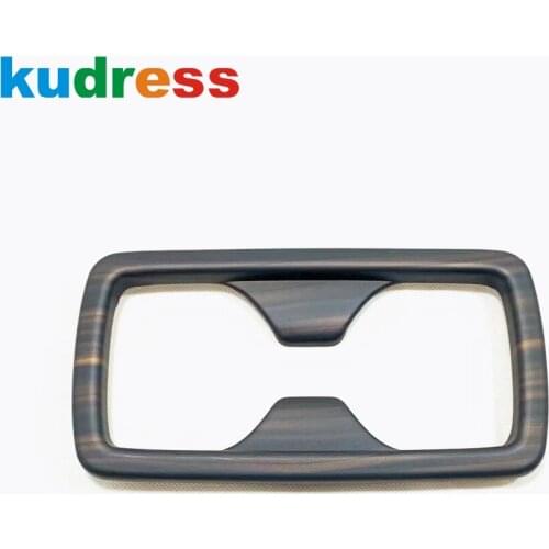 For Toyota Highlander Hybrid 2021 2022 Wood Grain Rear Seat Water Drink Cup Holder Cover Trim Stickers Car Interior Accessories