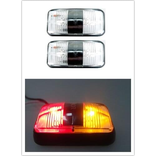 10x ADR red + amber 2" inch 12V 24V DC AMBER RED CLEARANCE LIGHTS SIDE MARKER LED FOR TRAILER TRUCK BUS AU NZ standard