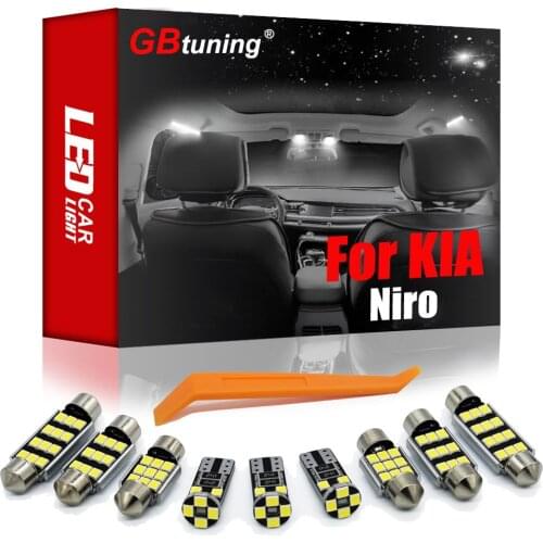 GBtuning Canbus No Error LED 11PCS For KIA Niro EV For Niro 2020 2021 + Car Interior Trunk Indoor Lamp Accessories Light Kit