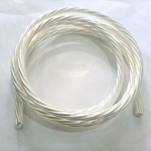 Hi-End 6N OFC silver plated Cord Bulk Hifi Audio Power Wire Supreme Reference Amplifier CD Player power cord cable