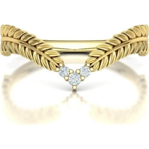 JK Simple Stylish Leaves Shape Women Finger Ring for Party Shine CZ Daily Wearable Ring Delicate Girl Gift Statement Jewelry