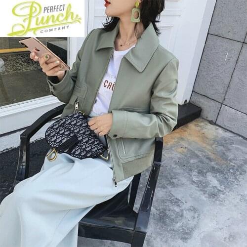 Short Womens Genuine Leather Sheepskin Coat Women 2021 Korean clothes Motorcycle Jacket Chaqueta Mujer B19D01045 KJ5165