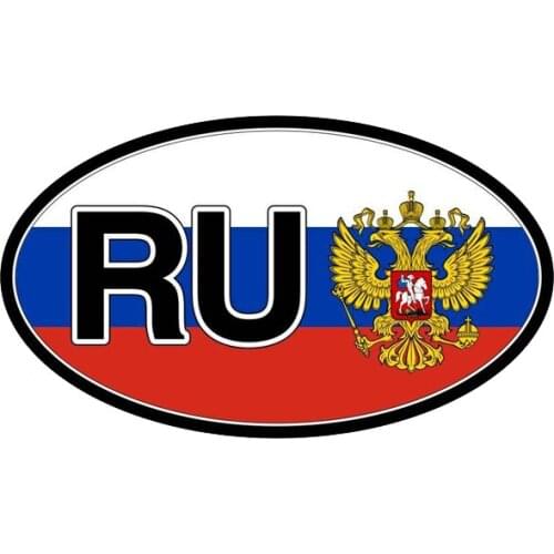 PLAY COOL Car Sticker Creative RU Flag Russia Reflective Automobiles Motorcycles Exterior Accessories PVC Decals,15cm*8.5cm