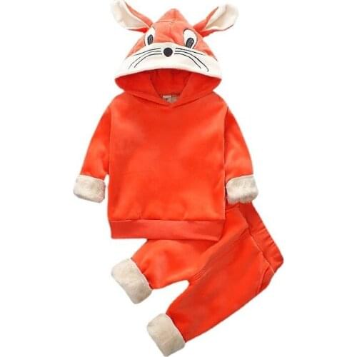 New Autumn Toddler Casual Costume Winter Baby Girl Clothes Suit Children Fashion Hoodies Pants 2Pcs/Sets Kids Cartoon Sportswear