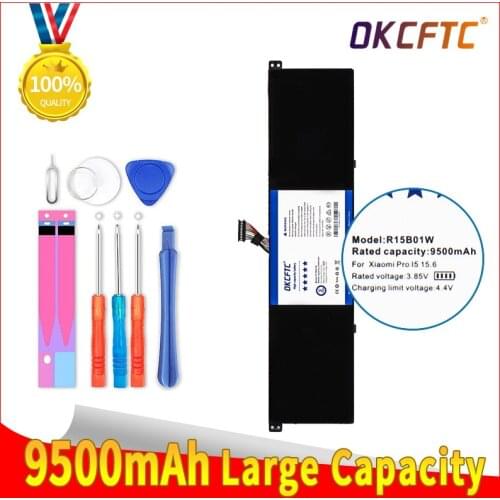 OKCFTC 9500mAh R15B01W New Laptop Battery For Xiaomi Pro 15.6" Series Notebook 7.6V 60.04WH