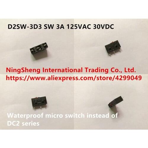 Original new 100% D2SW-3D3 SW 3A 125VAC 30VDC waterproof micro switch instead of DC2 series