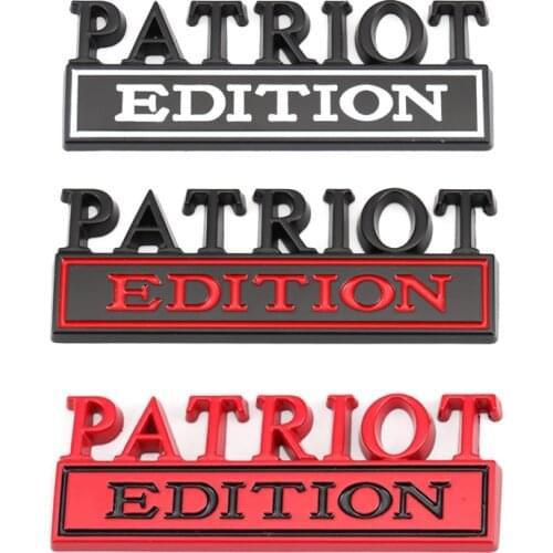 Patriot Edition Emblem Badge Front Hood Grille Car Sticker for Compass Patriot Renegade Ford F150 F250 F350 Silverado RAM 1500