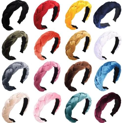 Fashion Retro Fabric Headband Solid Soft Hair Band Vintage Headwear For Simple Women Girls Classic Hair Accessories