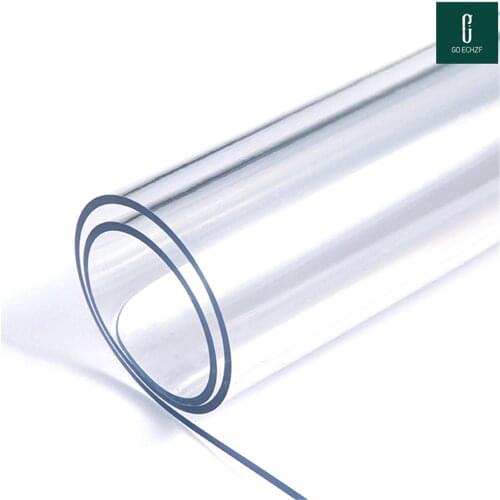 2mm PVC Tablecloth Transparent Table Cloth Waterproof PVC Dining Table Cover Mat Soft Glass Cloth for Rectangular Table