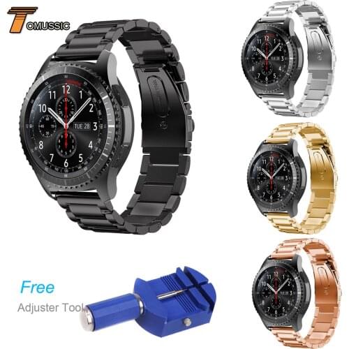Stainless Steel Watch Band for Samsung Gear S3 Frontier Claasic Replacement Strap for Galaxy Watch 46mm Version with Adjust Tool