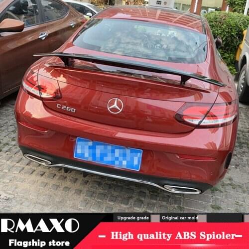 For Benz W205 C-class coupe Spoiler TF ABS Car Rear Wing Spoiler For Benz W205 two DOOR C180 C250 C350 C63 coupe Spoiler 2017