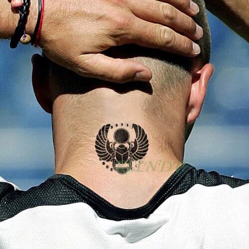 Waterproof Temporary Tattoo Sticker Ancient Egypt dung chafer tumblebug Fake Tatto Flash Tatoo Tatouage hand foot For Men Women