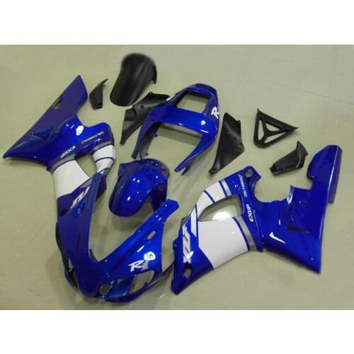 Hi-Quality Motorcycle Fairing kit for YAMAHA YZFR1 98 99 YZF R1 YZF1000 1998 1999 ABS blue white Fairings set+Gifts YG17