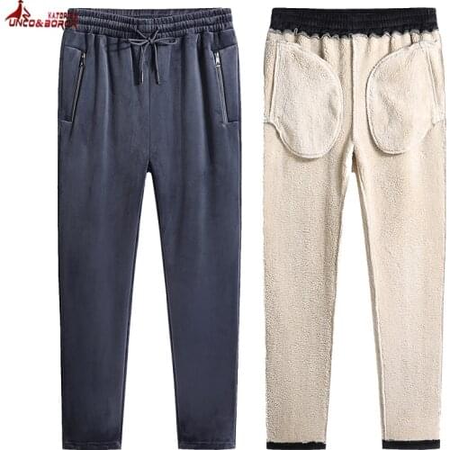 Plus Size 6XL 7XL 8XL 9XL Winter Sweatpants Men Warm Fleece pants streetwear Jogger Sports Casual Pants Trousers male clothing