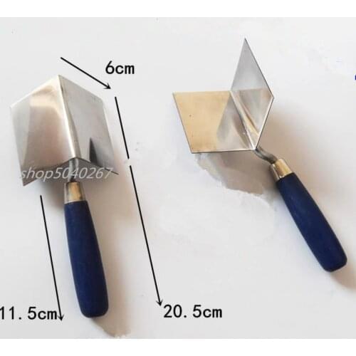 1 pair stainless steel trowel wall angle repair trowel Wooden handle decorative trowel plaster tools for bricklayer