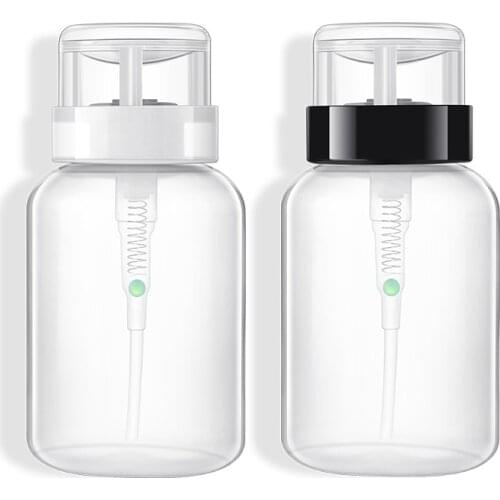 1pc 200ml Empty Storage Bottle Plastic Nail Polish Remover Alcohol water Container UV Gel Cleaner Press Pumping Dispenser Tools