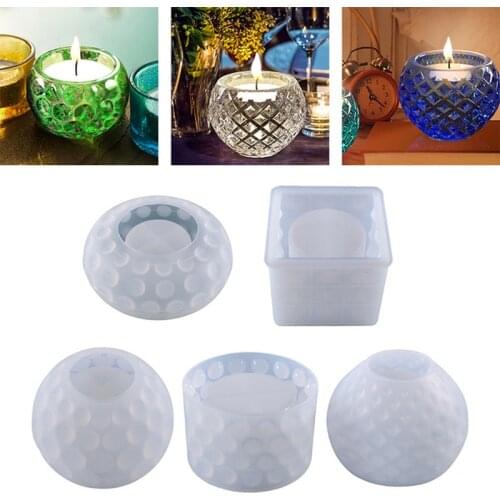 1PC DIY Crafts Home Decorations Casting Tool Flowerpot Plant Pot Epoxy Resin Mold Candlestick Candle Holder Silicone Mould