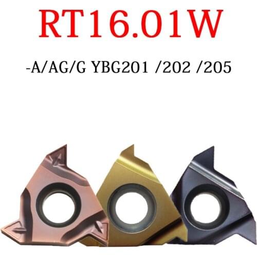 External Threading Inserts 10PCS RT16.01W A60 AG55PB AG60 AG60B AG60PB G60P YBG201 YBG205 YBG202 Turning Tool Holder Boring Bar