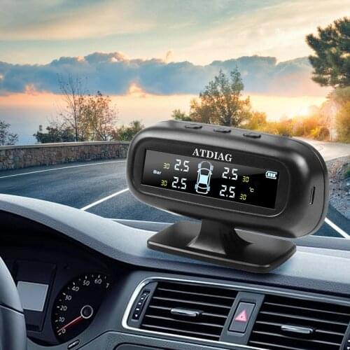 2020 Solar TPMS Car Tire Pressure Alarm Monitor System Display Intelligent Temperature Warning Fuel Save with 4 Sensors tpms