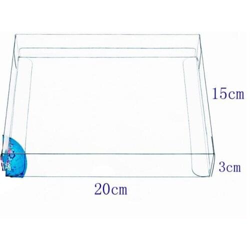 50pcs 20x15x3cm Clear PVC Packaging boxes transparent plastic gift display package square Box Free Shipping