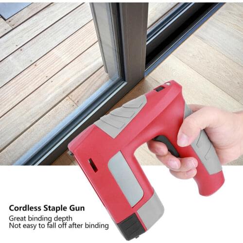 Cordless Drill Mini Cordless Staple Gun Rechargeable Nailer Tacker Drill Staple Gun for Home Material Repair Drilling Tools