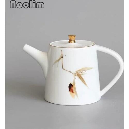 Jingdezhen White Glaze Tea Pot Porcelain Handmade Teacup Ceramic Teapot Filter Kettle Household Master Cup Kung Fu Drinkware
