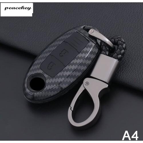 Carbon Fiber Key Cover Case For Nissan Note Altima Armada Gt-r Maxima Murano Patrol Rogue Leaf Versa 370z Sentra Fob Shell