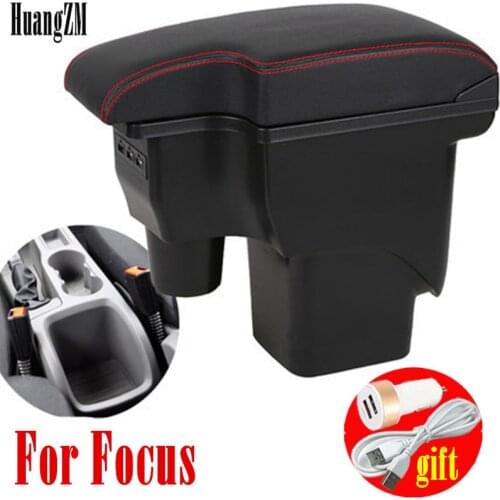 For Ford Focus 2 armrest box mk2 car accessories nterior Retrofit parts Ford Focus 2 Car Armrest box Center Storage box USB
