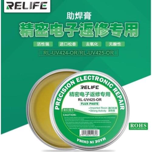 Relife Paste Flux Tin RL-UV425-OR For welding oil Solder iron Circuit Board SMD Phone Tool