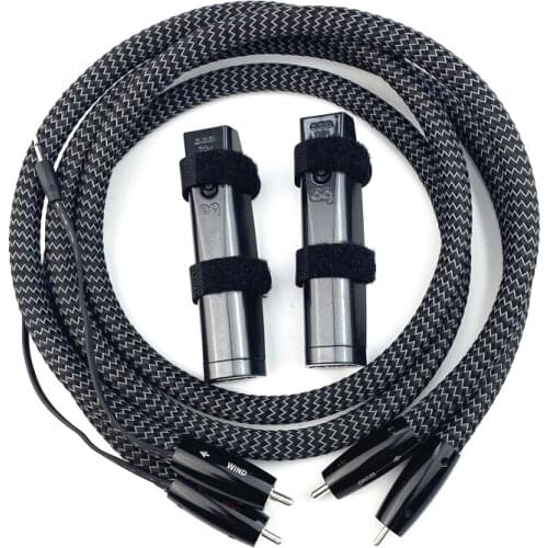 Hi-end Wind Analog Audio RCA Cable with 72V Carbon DBS for HiFi Amplifier CD Player DAC
