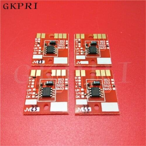 8pcs/set Digital plotter printer Mimaki JV33 permanent chip JV33 JV5 CJV30 TS34 ink cartridge chip SS21 C M Y K LC LM W W