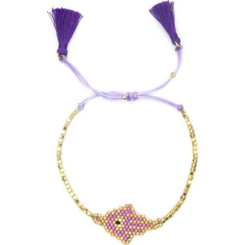 Lucky Palm Bead Hand Knitted Bracelet