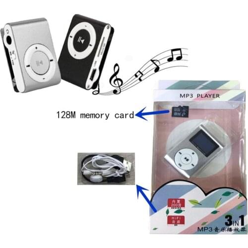 Mini USB Metal Clip MP3 Player LCD Screen Support Micro SD TF Card Slot Digital mp3 Sport music player Portable Walkman