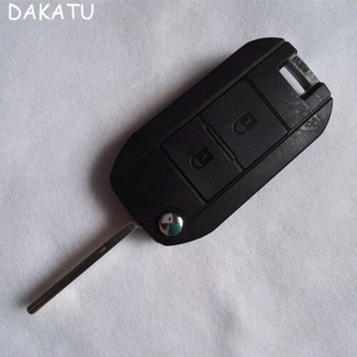 DAKATU Modified Flip Folding Car Key Shell For Peugeot 307 107 207 407 Citroen C2 C3 Xsara Remote 2 Button Key Case HU83 Blade