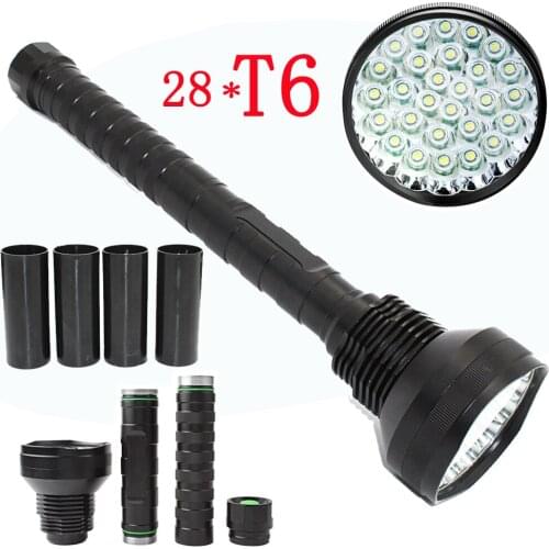 Powerful 30000LM 28x XML T6 LED Flashlight Tactical Torch Lamp lantern For self defense Emergency light Camping exploration