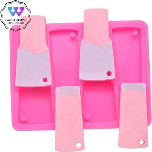 New water glass shape silicone tumbler mold for key chain Perforated moulds Chocolate chip cookies turn sugar molds