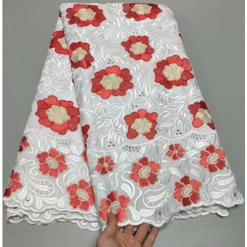 Latest Swiss Voile Lace In Switzerland African Cotton Dry Lace Fabric Wedding 5Yards Nigerian Embroidery Tissus Coton Telas 30