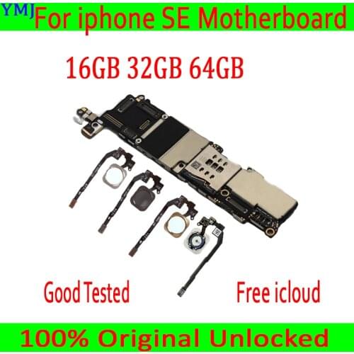 Original unlocked for iphone SE Motherboard without / with Touch ID for iphone 5SE/SE Logic Boards with IOS Fingerprint function