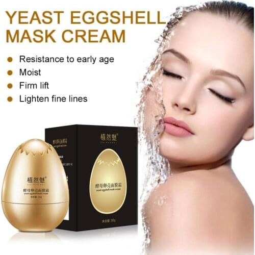 Peel-Off Facial Cream Egg Shell Yeast Mask Moisturizing Cream Skin care Hydrating mascarilla Anti-Aging Oil-control Whitening